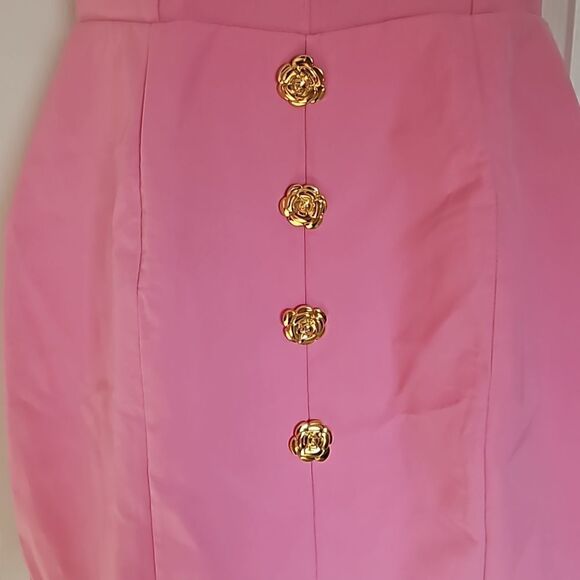 Sunfere Formal Party Open Back Mini Dress Pink Large - Picture 5 of 16